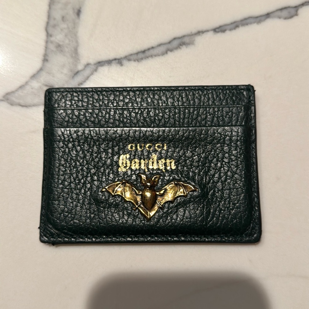 Gucci Garden Green Bat Card Holder